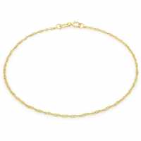 9Ct Gold Twist Curb Chain Anklet