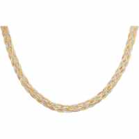 9Ct Gold 3-Colour Herringbone Necklace  Бижутерия