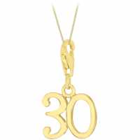 Sterling Silver Gold Plated '30' Charm Necklace  Подаръци и играчки