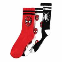 Spiderman Spider-Man Classic Logos Sport Socks 3 Pack, 43/46