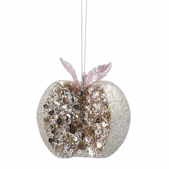 Gold Glitter/sequin Sliced Pear/apple Decoration  Коледна украса