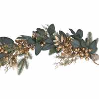 Eucalyptus/matt Gold Berry Garland  Коледна украса