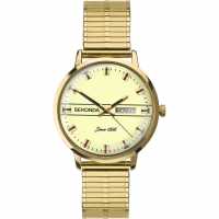 Sekonda 38Mm Gold Watch Round Case Cream Dial