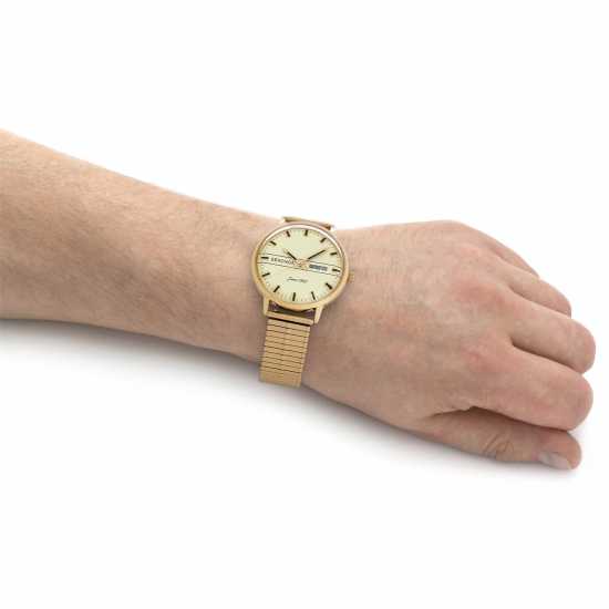 Sekonda 38Mm Gold Watch Round Case Cream Dial  Бижутерия