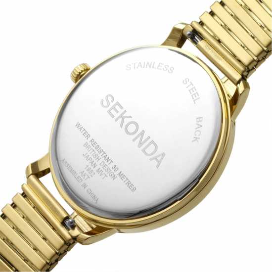 Sekonda 38Mm Gold Watch Round Case Cream Dial  Бижутерия