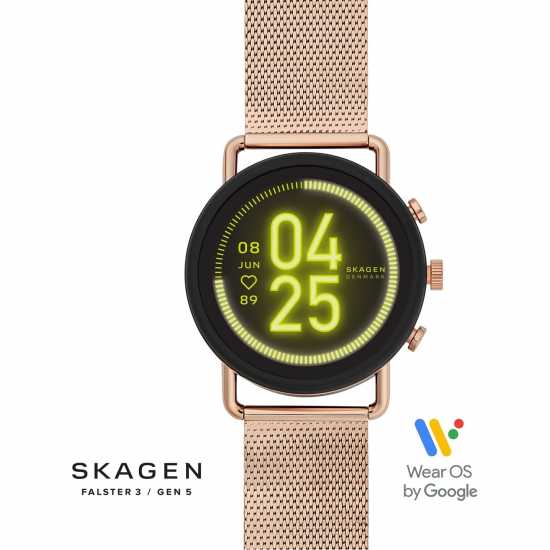 Skagen Stainless Steel Digital Quartz Wear Os Watch  Бижутерия