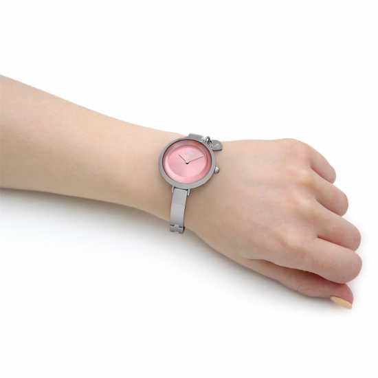Storm Mera Silver Impatiens Pink Stainless Steel Watch