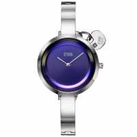 Storm Mera Siver Lazer Blue Stainless Steel Quartz Watch  Часовници