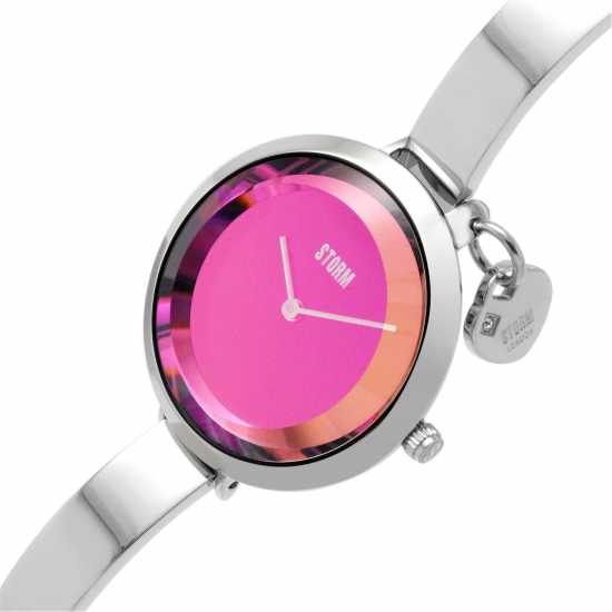 Storm Mera Silver Lazer Purple Stainless Steel Watch  Часовници