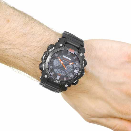 Sekonda Steel And Resin Classic Digital Quartz Watch  Бижутерия
