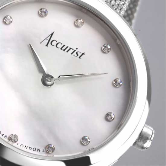 Accurist Womens Stainless Steel Classic Analogue Watch Wht Бижутерия