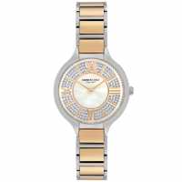 Kenneth Cole Casual Two Tone Fashion Analogue Quartz Watch Сребърно Бижутерия