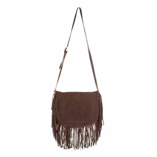 Дамски чанти Biba Чанта За Рамо Suede Fringe Shoulder Bag Biba Чанта За Рамо Suede Fringe Shoulder Bag Дамски чанти
