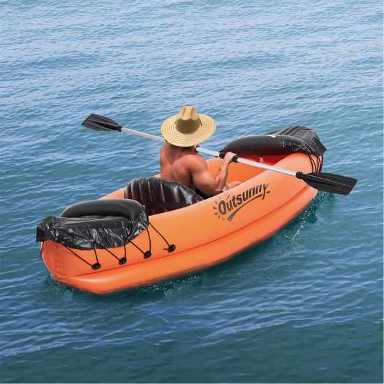 Outsunny Inflatable Kayak, 1-Person Sit-In
