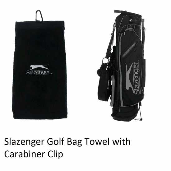 Slazenger Golf Bag Towel With Carabiner Clip  Голф пълна разпродажба