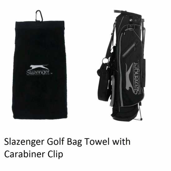 Slazenger Golf Towel With Carabiner Clip  Хавлиени кърпи