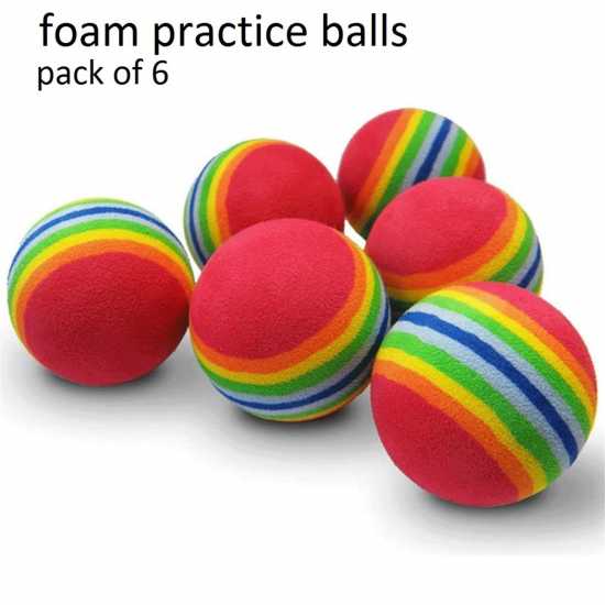 Slazenger Multicolored Practice Foam Balls Pack Of 6  Голф топки