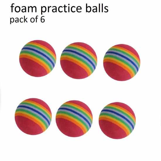 Slazenger Multicolored Practice Foam Balls Pack Of 6  Голф топки