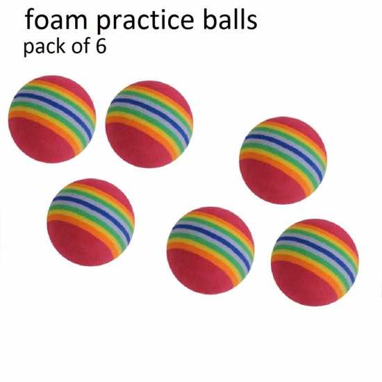 Slazenger Multicolored Practice Foam Balls Pack Of 6  Голф топки