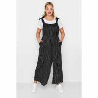 Limited Collection Black Polka Dot Culotte Dungarees