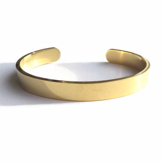 Solid Stainless Steel Gold Bangle - Unisex 7091-Np  Подаръци и играчки