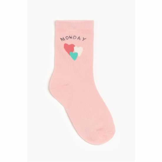 Girls Pack Of 7 Days Of The Week Socks Multi  Детски чорапи