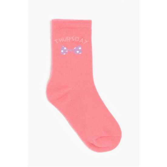Girls Pack Of 7 Days Of The Week Socks Multi  Детски чорапи