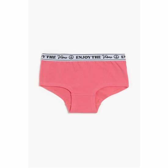 Girls Pack Of 7 Peace Vibes Briefs  Детско бельо