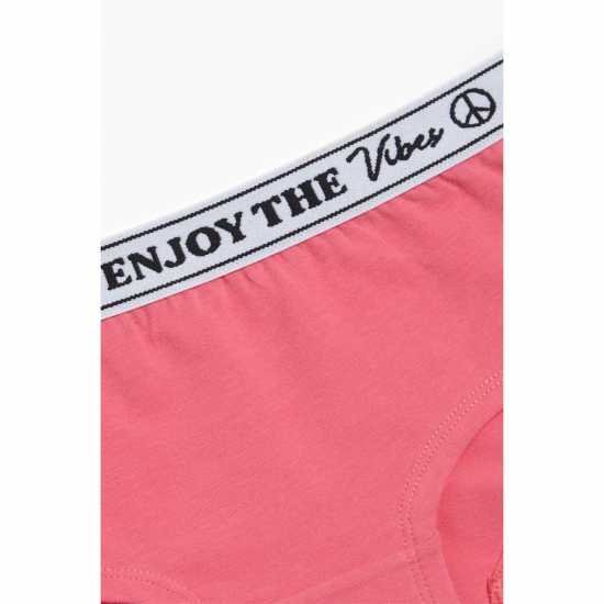 Girls Pack Of 7 Peace Vibes Briefs  Детско бельо
