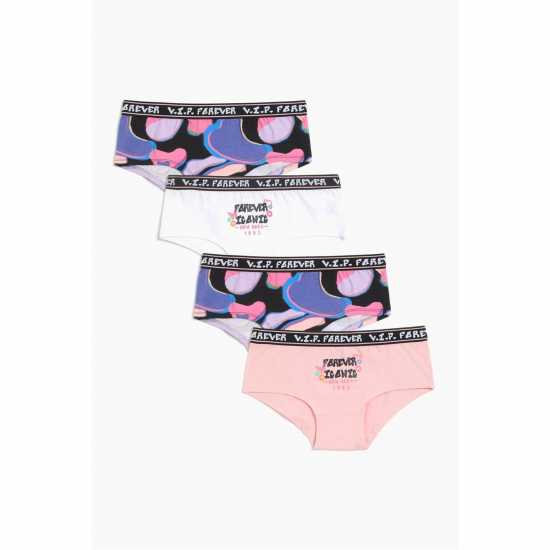 Girls Pack Of 4 Forever Iconic Briefs  Детско бельо