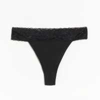 5 Pack Lace Trim Thong Black/White/Nud Дамско бельо