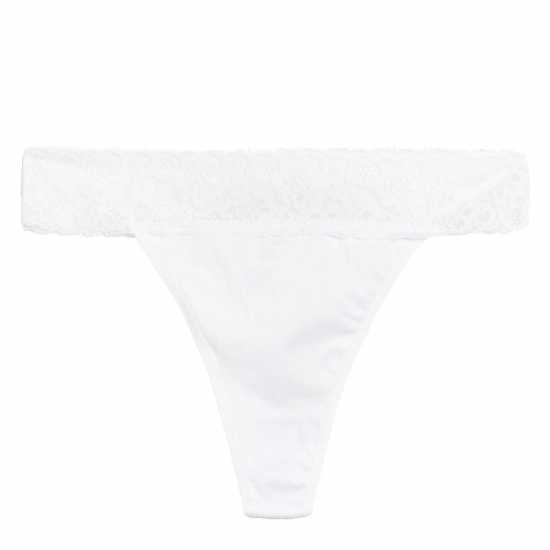 Дамско бельо Be You Pack Lace Trim Cotton Thong Be You Pack Lace Trim Cotton Thong Дамско бельо