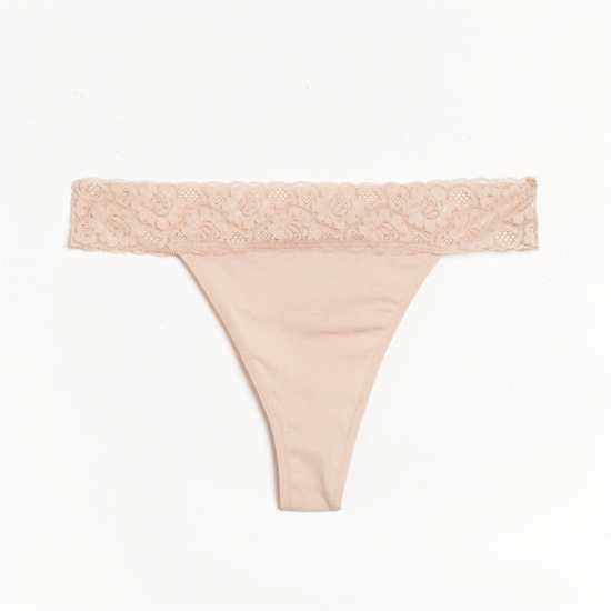 Дамско бельо Be You Pack Lace Trim Cotton Thong Be You Pack Lace Trim Cotton Thong Дамско бельо