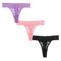 3 Pack Lace Thong Multi Дамско бельо