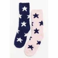 2 Pack Star Cosy Socks