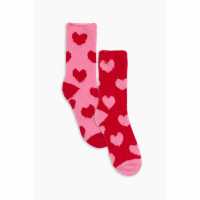 2 Pack Heart Cosy Socks  Дамски чорапи