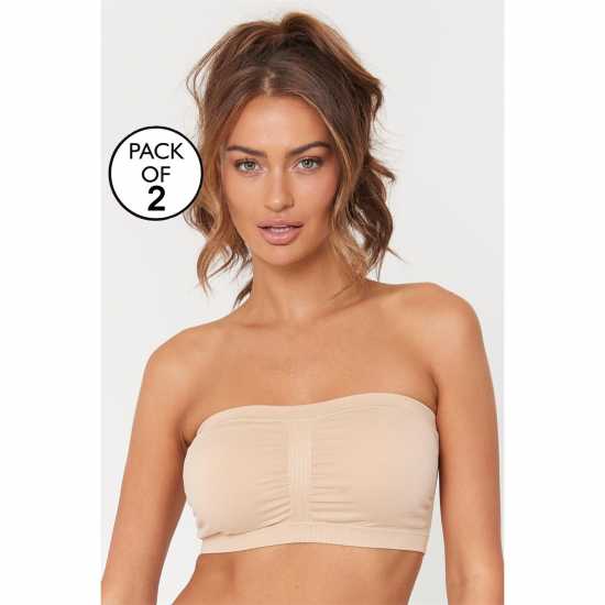 Be You 2 Pack Bandeau Non Wired Bra  