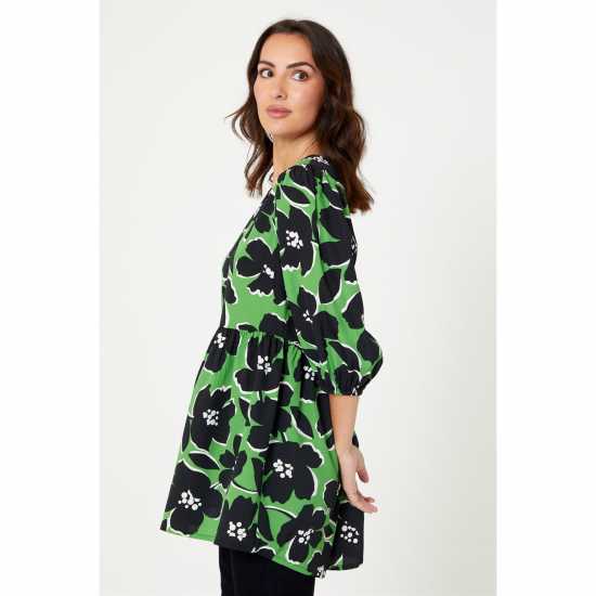 Дамски поли и рокли Be You V Neck Floral Tunic Be You V Neck Floral Tunic Дамски поли и рокли