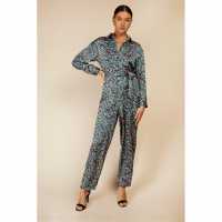 Little Mistress Mistress Satin Tiewaist Jumpsuit Little Mistress Mistress Satin Tiewaist Jumpsuit