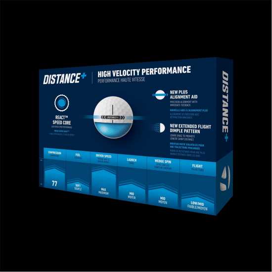 Голф топки Taylormade Distance+ Golf Balls 12 Pack Бяло Taylormade Distance+ Golf Balls 12 Pack Бяло Голф топки