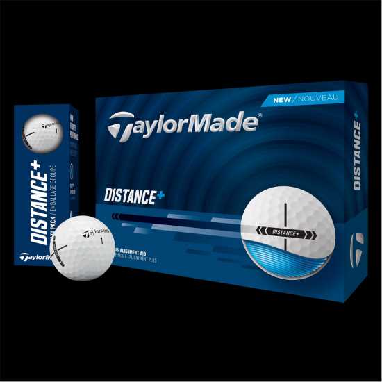 Голф топки Taylormade Distance+ Golf Balls 12 Pack Бяло Taylormade Distance+ Golf Balls 12 Pack Бяло Голф топки