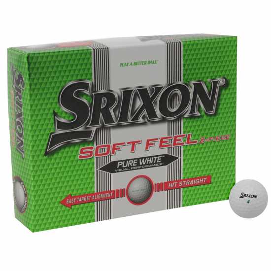 Голф топки Srixon Soft Feel Golf Balls 12 Pack Бял 12 броя Srixon Soft Feel Golf Balls 12 Pack Бял 12 броя Голф топки