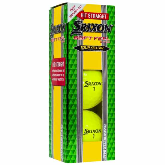 Srixon Soft Feel Golf Balls 12 Pack Yellow Голф пълна разпродажба