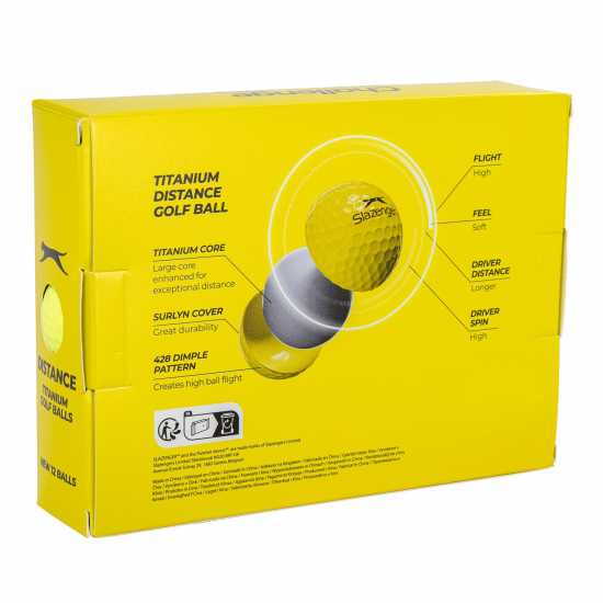 Slazenger Vseries Distance 12Pk Жълто Голф топки