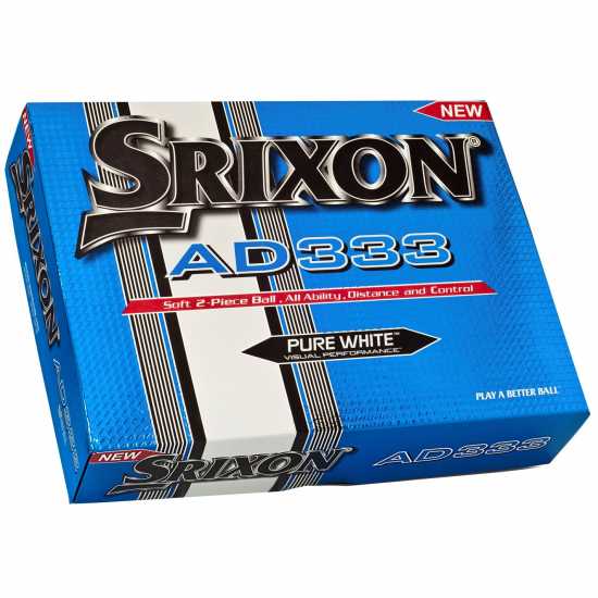 Голф топки Srixon Ad333 Golf Balls 12 Pack Бял 12 броя Srixon Ad333 Golf Balls 12 Pack Бял 12 броя Голф топки