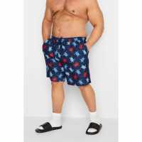 Yours Tall Turtle Print Swim Shorts