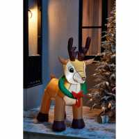 Inflatable Reindeer With Wreath  Коледна украса