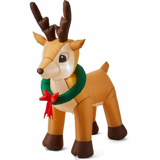 Inflatable Reindeer With Wreath  Коледна украса