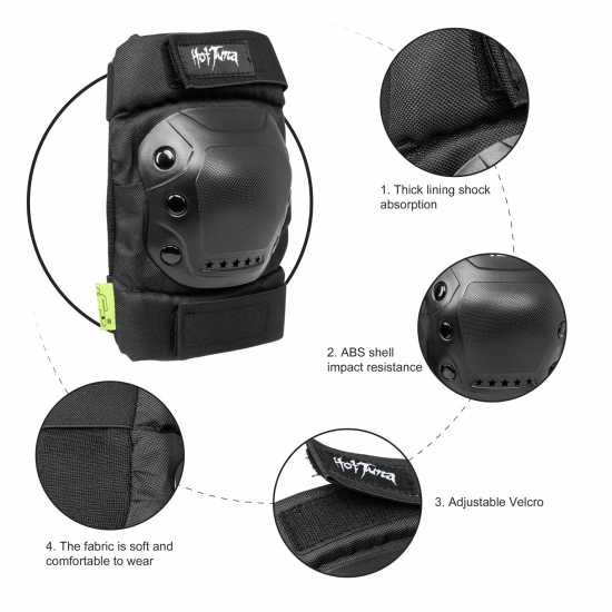 Hot Tuna Skate Protector 3Pc Set - Knee Pads Elbow Pad And Wrist Guards  Скейтборд