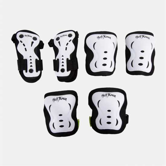 Hot Tuna Kids/youth Skate Protector 3Pc Set - Knee Pads Elbow Pad And Wrist Guards Бяло 